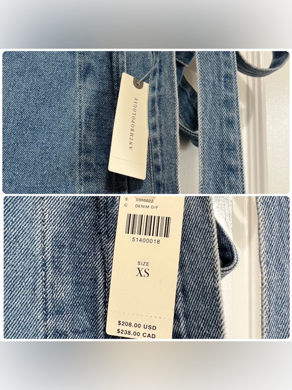 NEW Anthropologie Citizens Of Humanity Madelyn Denim Midi Wrap Skirt Size XS - Picture 14 of 16